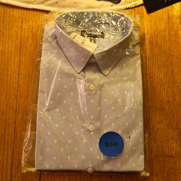 Express Men's Large Slim Dress Shirt - Picture 2 of 5